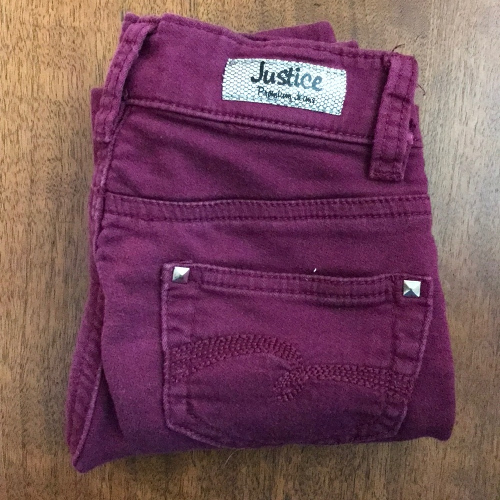 Justice Premium Jeans in a Raspberry Color - Picture 5 of 5